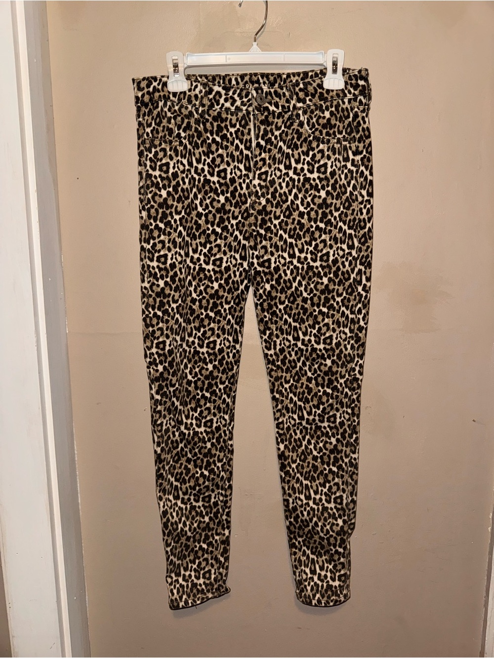 American Eagle Outfitters Leopard Print Next Level Stretch Skinny Jeans